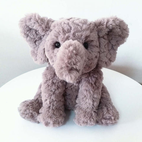 Beige Gray Elephant Toy